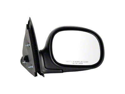 Manual Mirror; Flat Black; Passenger Side (97-01 F-150 Regular Cab)