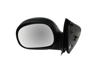 Manual Mirror; Gloss Black; Driver Side (97-01 F-150)