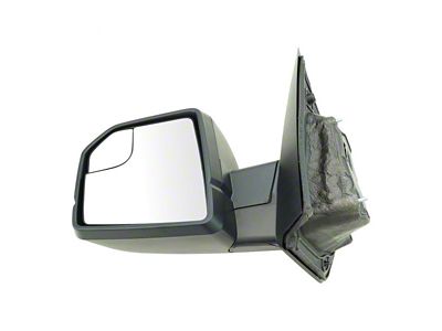 Manual Mirror; Textured Black; Driver Side (15-18 F-150)