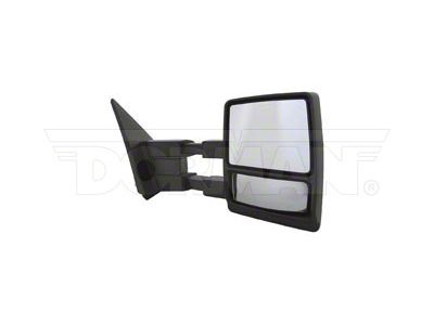 Manual Non-Heated Telescopic Side Mirror; Passenger Side; Black (04-11 F-150 w/ Towing Package)