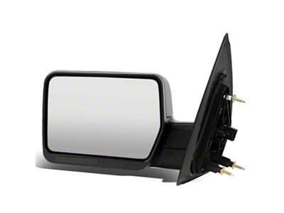 Manual Towing Mirror; Black; Driver Side (04-14 F-150)
