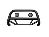 Max T Bull Bar with 5.30-Inch Black Round Flood LED Lights; Textured Black (15-26 F-150, Excluding Raptor)