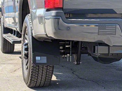 Merica Mud Flaps; Front; White (21-24 F-150, Excluding Raptor)