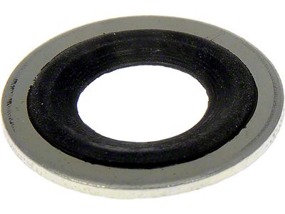 Metal/Rubber Engine Oil Pan Drain Plug Gasket; 1/2Do/9/16/M14 (97-98 4.6L F-150; 99-03 4.2L F-150)