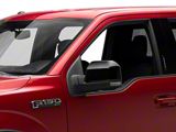 Chrome Delete Mirror Covers; Gloss Black (15-20 F-150)