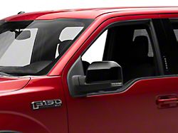 Chrome Delete Mirror Covers; Gloss Black (15-20 F-150)