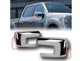Mirror Covers with Turn Signal Cutout; Chrome (21-26 F-150 w/o Towing Mirrors)