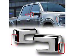 Mirror Covers with Turn Signal Cutout; Chrome (21-26 F-150 w/o Towing Mirrors)