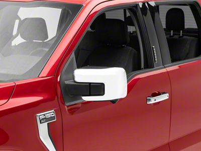 Mirror Covers with Turn Signal Openings; Chrome (21-25 F-150)