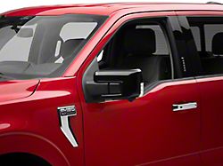 Chrome Delete Mirror Covers with Turn Signal Openings; Gloss Black (21-25 F-150)