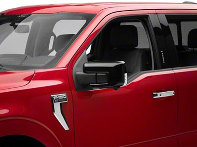 Mirror Covers with Turn Signal Openings; Gloss Black (21-24 F-150)