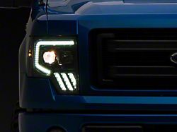 MK II PRO-Series LED Projector Headlights; Alpha Black Housing; Clear Lens (09-14 F-150)