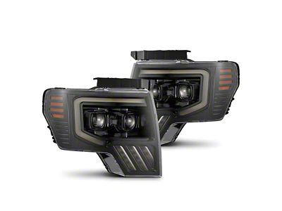 MK II PRO-Series LED Projector Headlights; Alpha Black Housing; Clear Lens (09-14 F-150)