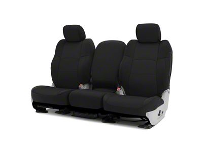 ModaCustom Wetsuit Front Seat Covers; Black (21-24 F-150 SuperCab & SuperCrew w/ Bench Seat)