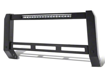 Modular Style Bull Bar with LED Light Bar; Black (04-25 F-150, Excluding Raptor)