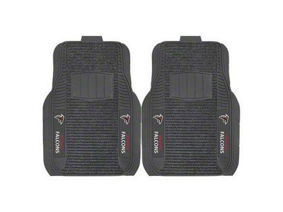 Molded Front Floor Mats with Atlanta Falcons Logo (Universal; Some Adaptation May Be Required)