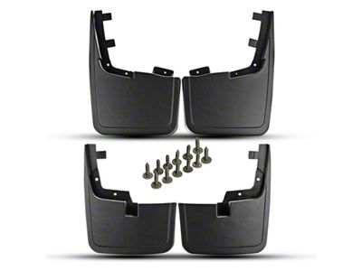Mud Flap Splash Guards; Front and Rear (15-20 F-150 w/o OE Fender Flares)