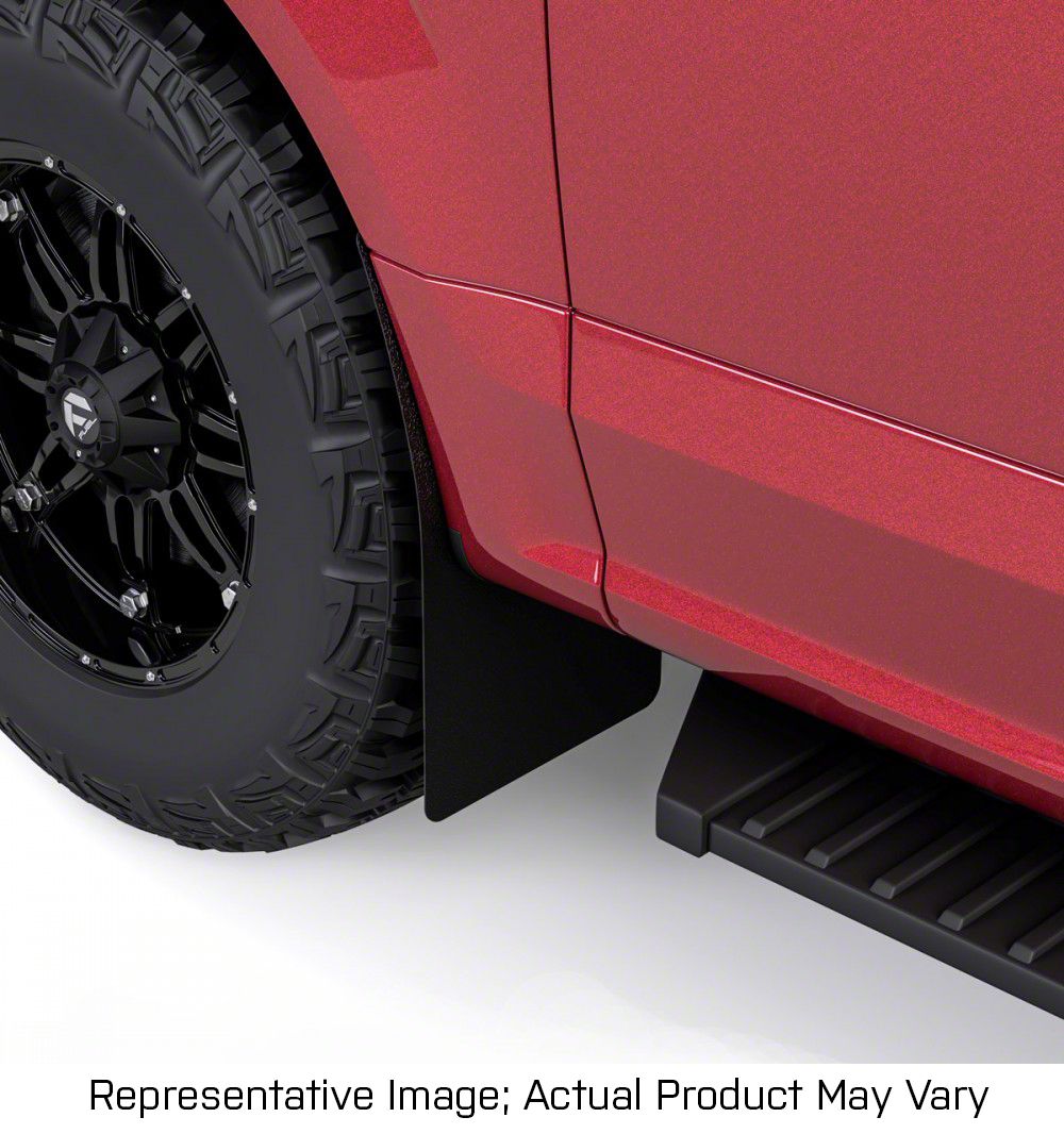 F150 Mud Flaps; Front; Gloss Black (0414 F150, Excluding Raptor) Free Shipping
