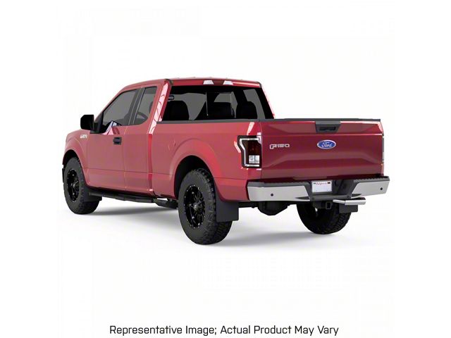 Mud Flaps; Front and Rear; Gloss Black Vinyl (04-14 F-150 Styleside, Excluding Raptor)