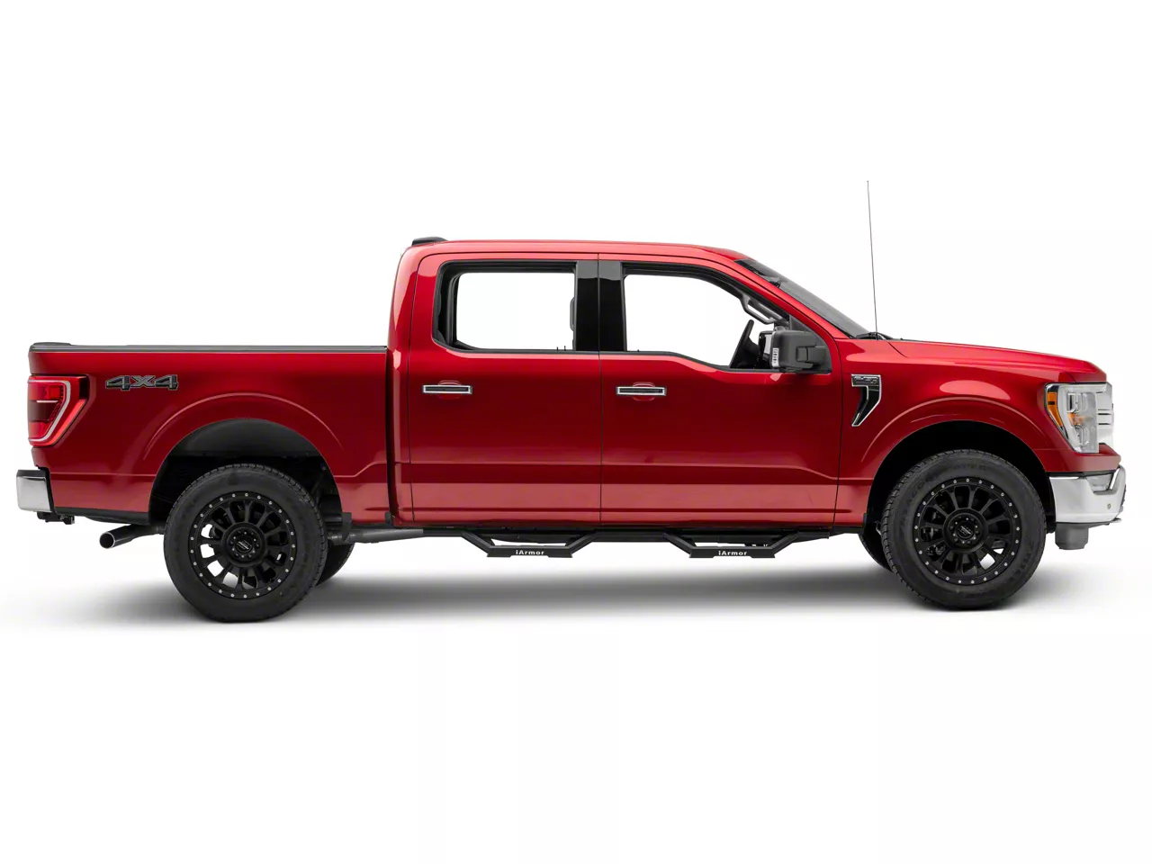 F-150 Octagon Tube Drop Style Nerf Side Step Bars; Black (15-26 F