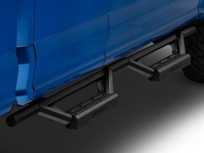 Octagon Tube Drop Style Nerf Side Step Bars; Black (15-25 F-150 SuperCab)