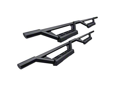 Octagon Tube Drop Style Nerf Side Step Bars; Black (04-08 F-150 SuperCrew)