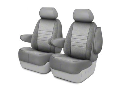 Fia OE Series Front Seat Covers; Gray (15-25 F-150 w/ Bucket Seats)