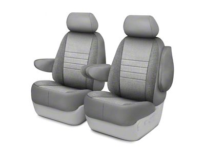 OE Series Front Seat Covers; Gray (15-24 F-150 w/ Bucket Seats)