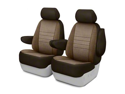 OE Series Front Seat Covers; Taupe (15-24 F-150 w/ Bucket Seats)