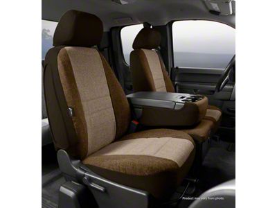OE Series Front Seat Covers; Taupe (15-24 F-150 w/ Bench Seat)