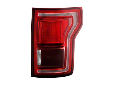 OE Style BLIS Ready LED Tail Light; Chrome Housing; Red/Clear Lens; Passenger Side (15-17 F-150 w/ Factory LED BLIS Tail Lights)