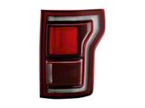 OE Style BLIS Ready LED Tail Light; Chrome Housing; Red Smoked/Clear Lens; Passenger Side (15-17 F-150 w/ Factory LED BLIS Tail Lights)