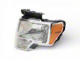 OE Style Headlight; Chrome Housing; Clear Lens; Driver Side (09-14 F-150 w/ Factory Halogen Headlights)