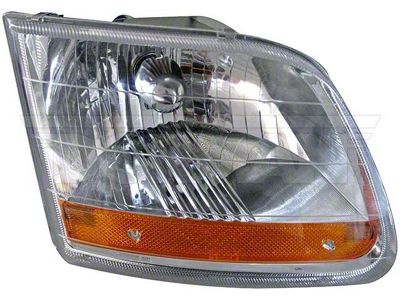 OE Style Headlight; Chrome Housing; Clear Lens; Driver Side (01-03 F-150 Harley Davidson)