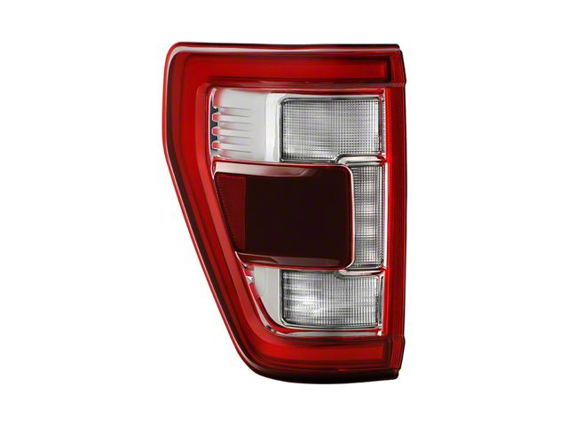 OE Style LED Tail Light; Chrome Housing; Red/Clear Lens; Driver Side (21-23 F-150 w/ Factory LED BLIS Tail Lights)