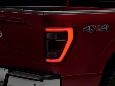 OE Style LED Tail Lights; Black Housing; Clear Lens (21-23 F-150 w/ Factory Halogen Tail Lights)