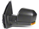 OE Style Manual Heated Mirror; Black; Driver Side (15-18 F-150)
