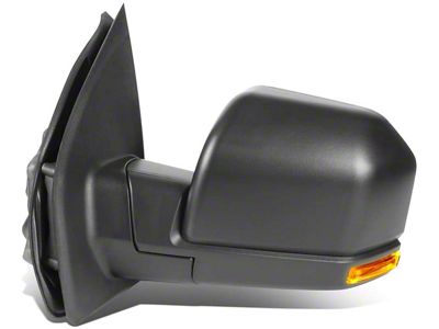 OE Style Manual Heated Mirror; Black; Driver Side (15-18 F-150)