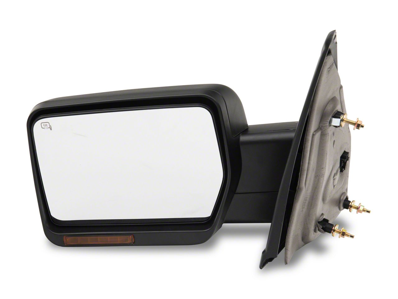 Chrome Power Heated Side View Mirror w/ Streamer Signal For