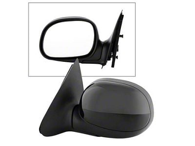 OE Style Powered Heated Mirror with Black Cap; Driver Side (97-03 F-150)