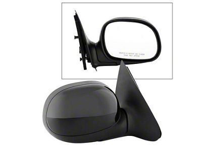 OE Style Powered Heated Mirror with Black Cap; Passenger Side (97-03 F-150)