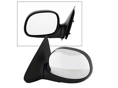 OE Style Powered Heated Mirror with Chrome Cap; Driver Side (97-03 F-150)