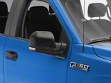 OE Style Powered Heated Mirror with Puddle Light; Black; Passenger Side (15-18 F-150)