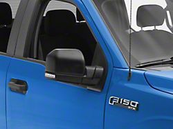 OE Style Powered Heated Mirror with Puddle Light; Black; Passenger Side (15-18 F-150)