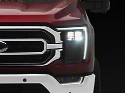 OE Style Quad LED Headlight with DRL; Black Housing; Clear Lens; Driver Side (21-23 F-150 w/ Factory LED Reflector Headlights)