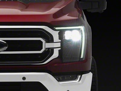 OE Style Quad LED Headlight with DRL; Black Housing; Clear Lens; Passenger Side (21-23 F-150 w/ Factory LED Reflector Headlights)