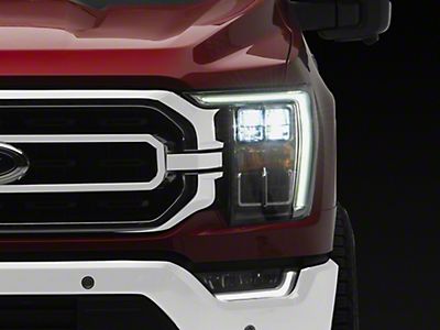 Pair Of Clear Lens Chrome Housing Headlights For 2015-2017 Ford F-150 - DOT/SAE Certified