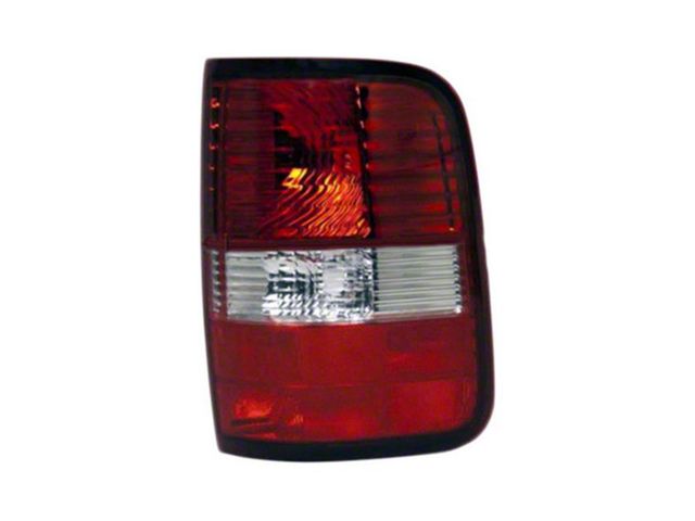 CAPA Replacement Tail Light; Chrome Housing; Red/Clear Lens; Passenger Side (04-08 F-150 Styleside)