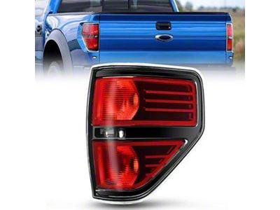 OE Style Tail Light; Red Housing; Clear Lens; Passenger Side (09-14 F-150 Styleside)