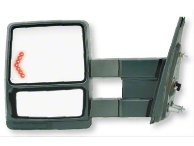 OEM Style Extendable Towing Mirror with Turn Signal and Puddle Light; Driver Side (09-12 F-150)